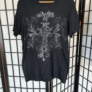 Elegant Black Graphic Tee for Men